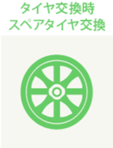 タイヤ交換時　スペアタイヤ交換 